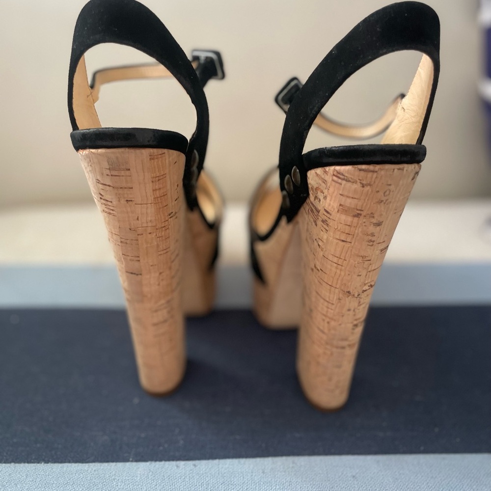 Giuseppe Zanotti (50081 ) 8.5 - Black Platform Wedge Sandals - Picture 5 of 10
